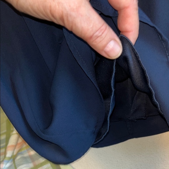 Elegant Navy Blue Sleeveless Dress L - Picture 5 of 6